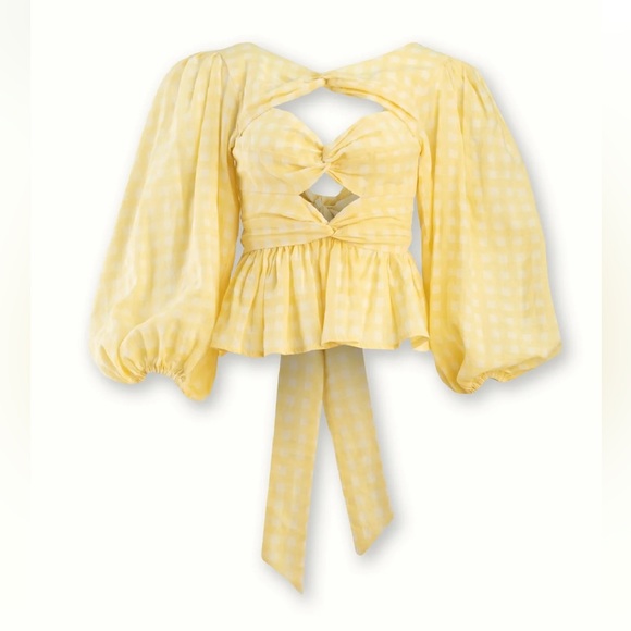 Innika Choo Peplum Twist Blouse Size 1 Small NWT - Picture 5 of 11